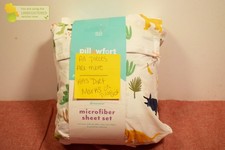 Pillowfort Full Dinosaur Microfiber Kids' Sheet Set Dirt Marks