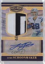 2023 Panini Plates & Patches Rookie Gold 14/75 Luke Schoonmaker Patch Auto 1b16