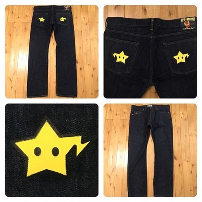 BAPE STA Denim Pants a bathing ape star NIGO BAPESTA Size L