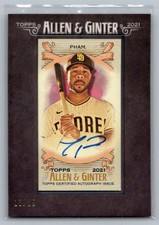 2021 Topps A&G #FMA-TP Tommy Pham Mini Autographs Black Frame #/25