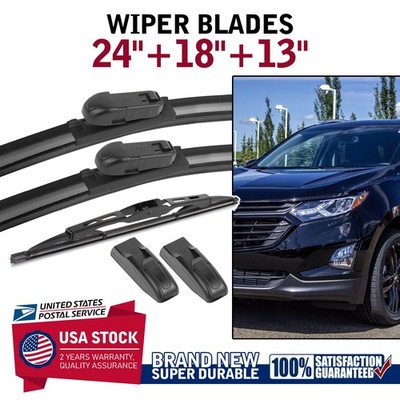 U/J Hook Top Lock 24''+18''+13'' Premium Bracketless Windshield Wiper Blades Set
