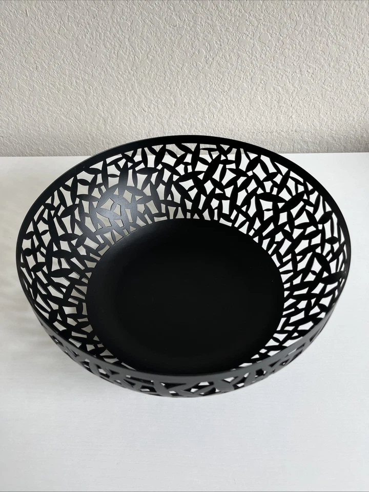 ¡Cactus Alessi! Frutero Cuenco Negro 11,5 pulgadas Diámetro Italia Foto 2 de 4