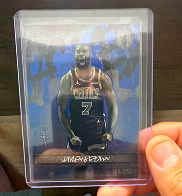topps 2025-26 chrome cactus jack jacked up jaylen brown celtics #JU-12 /150