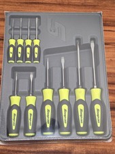 Snap On Soft Grip-hi Viz Yellow Screwdriver Set Instinct 10 Piece Set New Snap On Soft Grip-hi Viz Yellow Screwdriver Set Instinct 10 Piece Set New