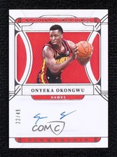 2021-22 Panini National Treasures Penmanship 22/49 Onyeka Okongwu Auto 14t3