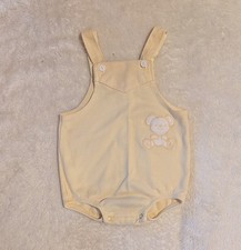 YELLOW BEAR ROMPER BABY TAGGED 18 MONTHS BEST FOR 12 MONTHS VINTAGE CARTERS