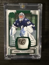 2024-25 Upper Deck The Cup! Andrei Vasilevskiy Auto Green Foil Button 1/3!
