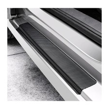 4 PCS Car Door Sill Protector, Anti-Scratch 5D Carbon Fiber Textured Door Thr...