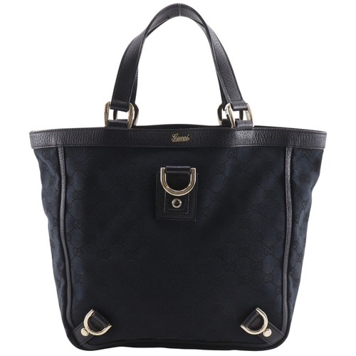 GUCCI Abbey Tote Bag 130739 Handbag GG Canvas Black Ladies M122326003 Used