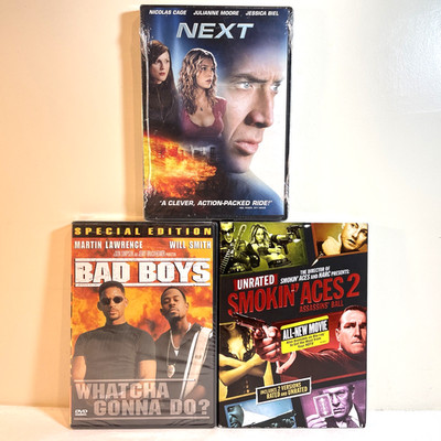 NEXT / BAD BOYS / SOKIN' ACES 2: ASSASSINS BALL (DVD) Action Crime Comedy NEW