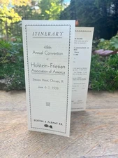 1933 Holstein-Friesian Annual Convention ~ Railroad Travel Brochure