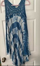 SALE! Tie Dye Boho Asymetrical Festival Dress L/XL Vacation Cover Up
