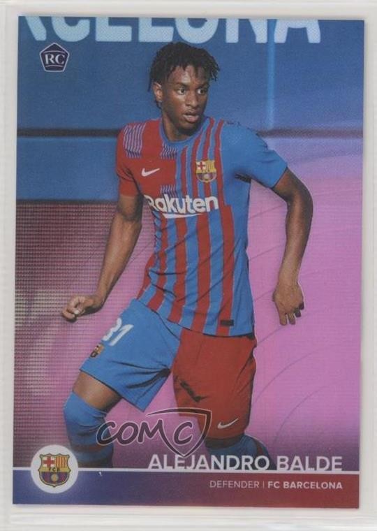 2021 FC Barcelona Team Set Neon Pink Foil /99 Alejandro Balde #19 Rookie RC 11lu
