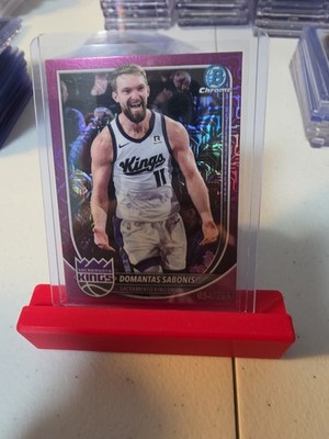 Domantas Sabonis 2025-26 Bowman Chrome Fuchsia Mojo #BCV-129 SAC Kings /299