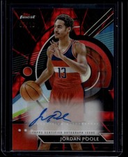 2023-24 Topps Finest Jordan Poole Red Black Vapor Geometric Refractor Auto /10