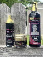 Moon White Lotion,serum Face Cream Black Color 3 Pieces