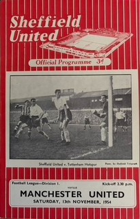 Sheffield United v Manchester United Div 1 1954/55