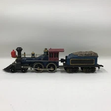 Mantua General 3960 Locomotive with Tender 3240 HO Scale Model Train Blue Red