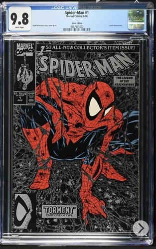 Marvel Comic Spider-man #1 Torment Part 1, Silver Edition, CGC graded 9.8  (a) *