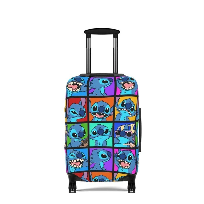 Playful Pattern Luggage Cover, Stitch Suitcase Protector