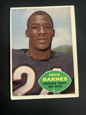 1960 Topps Football #19 Erich Barnes EX Chicago Bears Purdue Boilermakers
