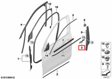 BMW X1 F48 Front Links T�rdichtung B S�ule Original 51337366155