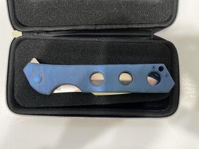 OLAMIC CUSTOM RAINMAKER HARPOON M390 Blue Stonewash/Rocks & Holes 2023