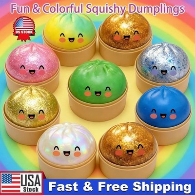 Rare Glitter Dumpling Squishy Toy Mystery Box Bao Bun Stress Relief Gift 2026