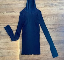 Loft Rubbed Black Long Sleeve Turtleneck Size XS New with Tags