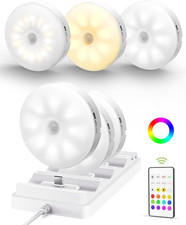 RGB Puck Lights with Charging Station, Motion Sensor Cabinet Lights