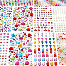 2774pcs Gem Stickers Jewels for Crafts, Self Adhesive Rhinestone Jewel Stick on