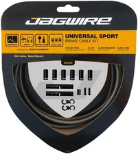 Jagwire Universal Sport Brake Cable Kit Carbon Silver With Lined Housing