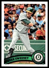Ryan Sweeney 2011 Topps #493 Athletics MLB READ FREE SHIPPING AutographDen