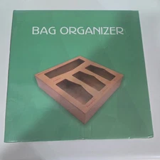 ECOGREDA Bamboo-Ziploc Bag Storage Organizer 4 Slot- Kitchen Drawer - Open Box