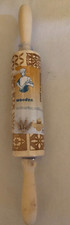 13" Natural Wooden Embossing Rolling Pin-6 inch embossing surface