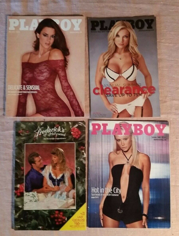 FREDERICK'S Holiday & PLAYBOY fashion magazines,  pretty girls in pretty things 