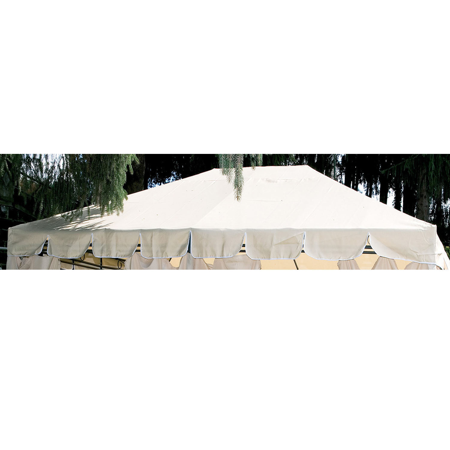 Top 3x4 Di Ricambio Per Gazebo Telo Superiore Bianco Armonia Con Angolari