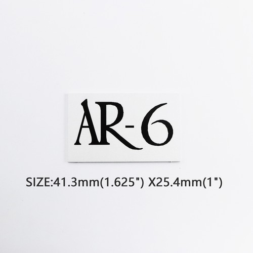 AR-6 Acoustic Research Speaker Badge Logo Aluminum 41.3mm(1.625")X25.4mm(1") - Picture 2 of 9