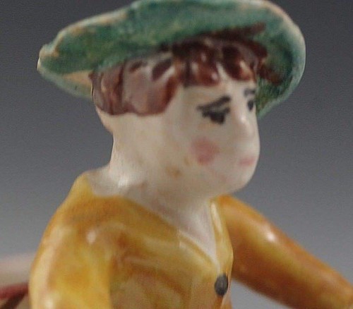 VIETRI ITALIEN MANN ZIEHWAGEN KERAMIK FIGUR 50er Jahre GROSS #73 - Bild 2 von 6