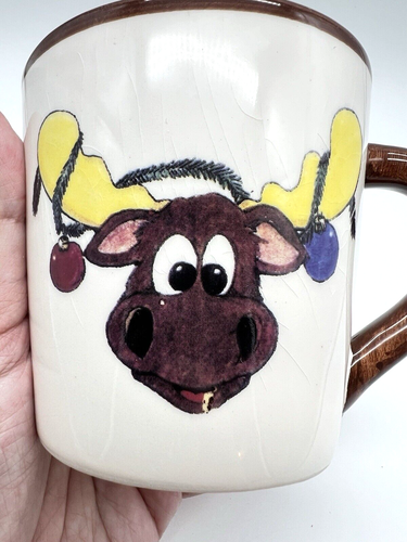 Juego de 2 tazas World Market Surprise Holiday Moose 10 oz - Imagen 9 de 9