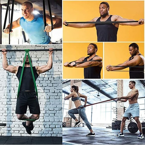 Juego de bandas de resistencia Power Pull Up asistencia resistencia 100% látex gimnasio en casa entrenamiento - Imagen 6 de 11