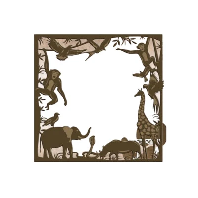 Cornice animali metallo acciaio goffratura fustelle taglio artigianato scrapbooking decorazione foto