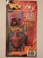 WCW NWO Holographic 3-D in your face Stickers GOLDBERG STING MACHO MAN