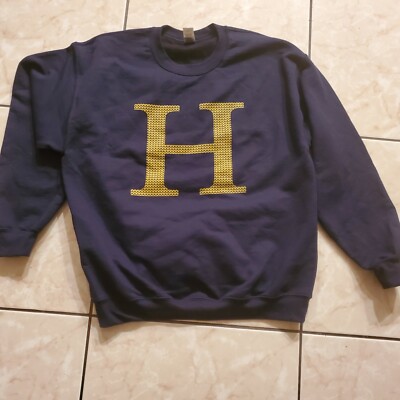 The Wizarding Trunk  Harry Potter  Sweater Letter H Men's  Jacket  BLUE  3XL