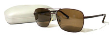 Calvin Klein R163S Sunglasses 59-17-140 Brown metal Aviator frame