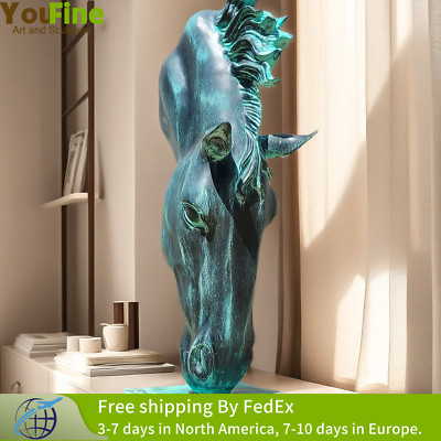 Antique Bronze Horse Head Sculpture Bronze Casting Horse Head Statue Home Decor