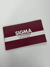 Sigma Lens Guide Instructions Booklet Manual