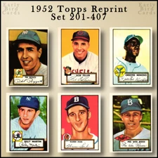 1952 Topps Reprint Set (201-407) by Topps 1983 / Pick Your Cards / Buy4+ Save25%
