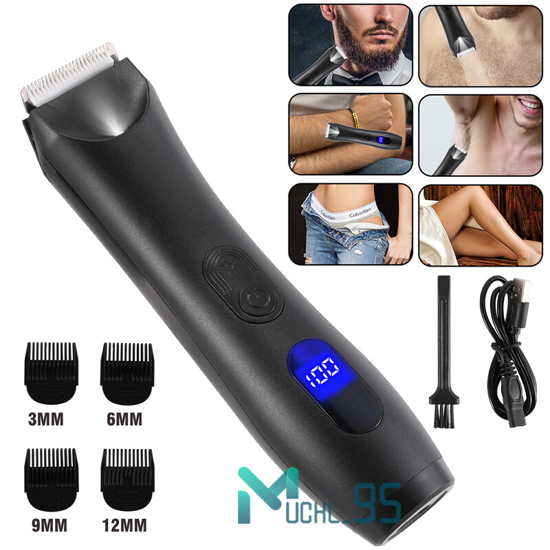 USB Recortador de vello corporal eléctrico para ingle Cabezales para los  hombres