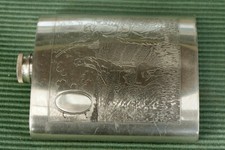 Hip Flask Sheffield Rose Pewter